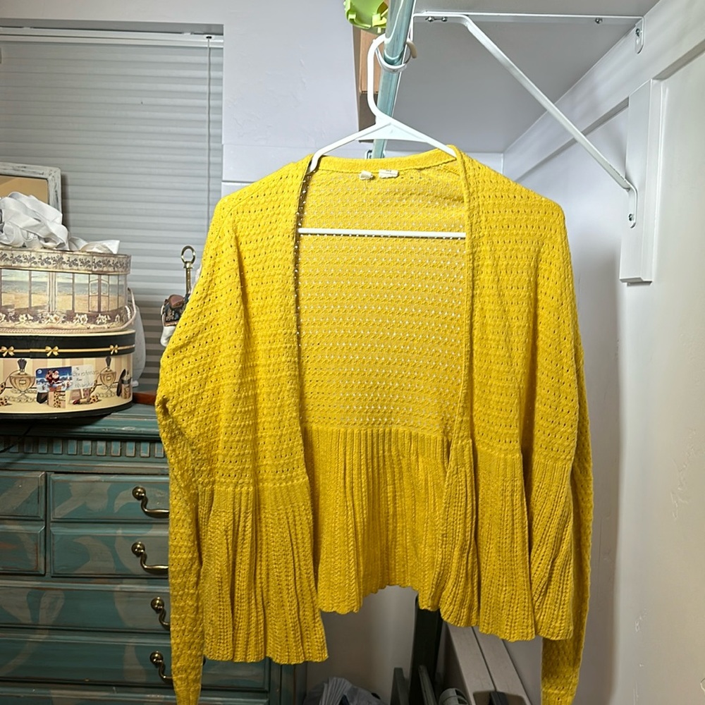 Anthropologie Mustard Cardigan